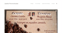 Desktop Screenshot of lapidaspersonalizadas.com